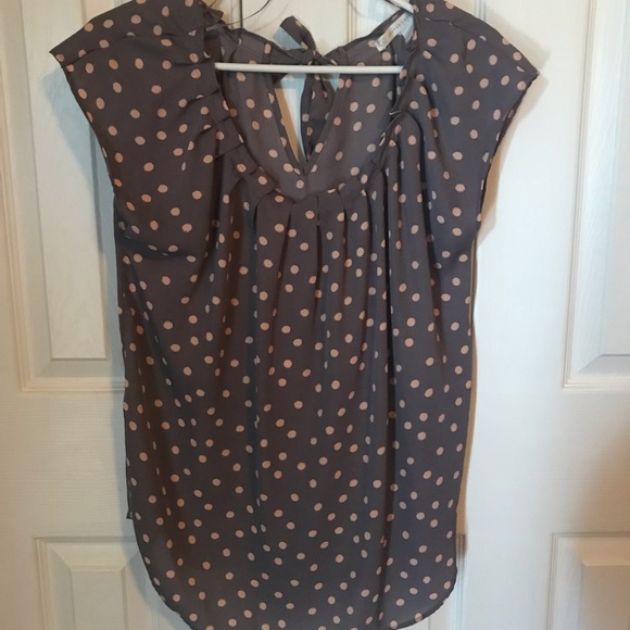 LC Lauren Conrad Tops - Lauren Conrad short sleeve polka dot top
